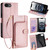 iPhone 17e / 16e Zipper Bag Leather Phone Case - Rose Gold