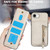 iPhone 17e / 16e Zipper Wallet Split MagSafe Leather Back Phone Case - White