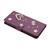 iPhone 17e / 16e ZS01 Double-Layer Heart Floral Vegan Leather Phone Case with Wrist Strap - Violet
