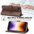 LC.IMEEKE Calf Texture Horizontal Flip Leather Case iPhone 16e / 17e - Brown