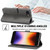 LC.IMEEKE Calf Texture Horizontal Flip Leather Case iPhone 16e / 17e - Grey