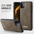 Apple iPhone 11 CaseMe C69 Series Magnetic Vegan Leather Back Phone Case - Coffee