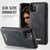 Apple iPhone 11 Pro Max CaseMe C69 Series Magnetic Vegan Leather Back Phone Case - Black
