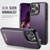 Apple iPhone 12 / 12 Pro CaseMe C69 Series Magnetic Vegan Leather Back Phone Case - Purple
