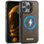 Apple iPhone 13 Pro Max CaseMe C69 Series Magnetic Vegan Leather Back Phone Case - Coffee
