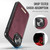 Apple iPhone 15 Plus / 14 Plus CaseMe C69 Series Magnetic Vegan Leather Back Phone Case - Red