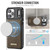 Apple iPhone 17 Pro CaseMe C69 Series Magnetic Vegan Leather Back Phone Case - Coffee
