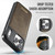 Apple iPhone 17 Pro Max CaseMe C69 Series Magnetic Vegan Leather Back Phone Case - Coffee