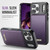Apple iPhone 17 Pro Max CaseMe C69 Series Magnetic Vegan Leather Back Phone Case - Purple