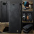Google Pixel 10a CaseMe 033 Calf Leather Lining Microfibre RFID Blocking Phone Case - Black