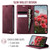 Google Pixel 10a CaseMe 033 Calf Leather Lining Microfibre RFID Blocking Phone Case - Red