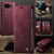 Google Pixel 10a CaseMe 033 Calf Leather Lining Microfibre RFID Blocking Phone Case - Red