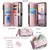 Google Pixel 10a CaseMe C36 Card Slots Zipper Wallet RFID Anti-theft Leather Phone Case - Pink
