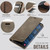 Google Pixel 11 / 11 Pro CaseMe 033 Calf Leather Lining Microfibre RFID Blocking Phone Case - Coffee
