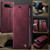 Google Pixel 11 / 11 Pro CaseMe 033 Calf Leather Lining Microfibre RFID Blocking Phone Case - Red