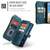 Google Pixel 11 / 11 Pro CaseMe C30 Card Slots Zipper Wallet Leather Phone Case - Blue
