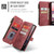 Google Pixel 11 / 11 Pro CaseMe C30 Card Slots Zipper Wallet Leather Phone Case - Wine Red