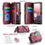Google Pixel 11 / 11 Pro CaseMe C36 Card Slots Zipper Wallet RFID Anti-theft Leather Phone Case - Wine