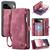 Google Pixel 11 Pro XL CaseMe 008 Detachable Multifunctional Leather Phone Case - Wine Red