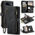 Google Pixel 11 Pro XL CaseMe C30 Card Slots Zipper Wallet Leather Phone Case - Black