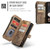 Google Pixel 11 Pro XL CaseMe C30 Card Slots Zipper Wallet Leather Phone Case - Brown