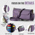 Google Pixel 11 Pro XL CaseMe C36 Card Slots Zipper Wallet RFID Anti-theft Leather Phone Case - Purple