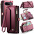 Google Pixel 11 Pro XL CaseMe C36 Card Slots Zipper Wallet RFID Anti-theft Leather Phone Case - Wine