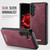 Samsung Galaxy A15 4G / 5G CaseMe C69 Series Magnetic Vegan Leather Back Phone Case - Red