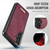 Samsung Galaxy A15 4G / 5G CaseMe C69 Series Magnetic Vegan Leather Back Phone Case - Red