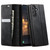 Samsung Galaxy A24 4G CaseMe 033 Calf Leather Lining Microfibre RFID Blocking Phone Case - Black