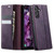 Samsung Galaxy A24 4G CaseMe 033 Calf Leather Lining Microfibre RFID Blocking Phone Case - Purple
