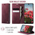Samsung Galaxy A24 4G CaseMe 033 Calf Leather Lining Microfibre RFID Blocking Phone Case - Red