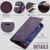 Samsung Galaxy A34 5G CaseMe 033 Calf Leather Lining Microfibre RFID Blocking Phone Case - Purple