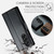 Samsung Galaxy A37 5G CaseMe 023 Butterfly Buckle Litchi Texture RFID Anti-theft Leather Phone Case - Black