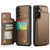 Samsung Galaxy A37 5G CaseMe C22 Card Slots Holder RFID Anti-theft Phone Case - Brown