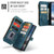 Samsung Galaxy A37 5G CaseMe C30 Card Slots Zipper Wallet Leather Phone Case - Blue
