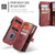 Samsung Galaxy A37 5G CaseMe C30 Card Slots Zipper Wallet Leather Phone Case - Red