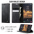 Samsung Galaxy A57 5G CaseMe 033 Calf Leather Lining Microfibre RFID Blocking Phone Case - Black