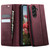 Samsung Galaxy A57 5G CaseMe 033 Calf Leather Lining Microfibre RFID Blocking Phone Case - Red