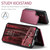Samsung Galaxy A57 5G CaseMe C22 Card Slots Holder RFID Anti-theft Phone Case - Red