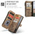 Samsung Galaxy A57 5G CaseMe C30 Card Slots Zipper Wallet Leather Phone Case - Brown