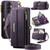 Samsung Galaxy A57 5G CaseMe C39 RFID Blocking Zipper Wallet Leather Phone Case with Crossbody Strap - Purple