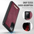 Samsung Galaxy S20 FE CaseMe C69 Series Magnetic Vegan Leather Back Phone Case - Red