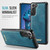 Samsung Galaxy S22 5G CaseMe C69 Series Magnetic Vegan Leather Back Phone Case - Green