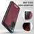 Samsung Galaxy S22 5G CaseMe C69 Series Magnetic Vegan Leather Back Phone Case - Red