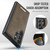 Samsung Galaxy S22 Ultra 5G CaseMe C69 Series Magnetic Vegan Leather Back Phone Case - Coffee