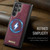 Samsung Galaxy S22 Ultra 5G CaseMe C69 Series Magnetic Vegan Leather Back Phone Case - Red