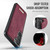 Samsung Galaxy S23 5G CaseMe C69 Series Magnetic Vegan Leather Back Phone Case - Red