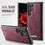 Samsung Galaxy S23 Ultra 5G CaseMe C69 Series Magnetic Vegan Leather Back Phone Case - Red