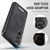 Samsung Galaxy S24 FE 5G CaseMe C69 Series Magnetic Vegan Leather Back Phone Case - Black